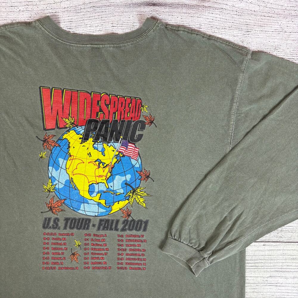 Vintage 2001 Widespread Panic U.S. Fall Tour Long Sleeve Shirt